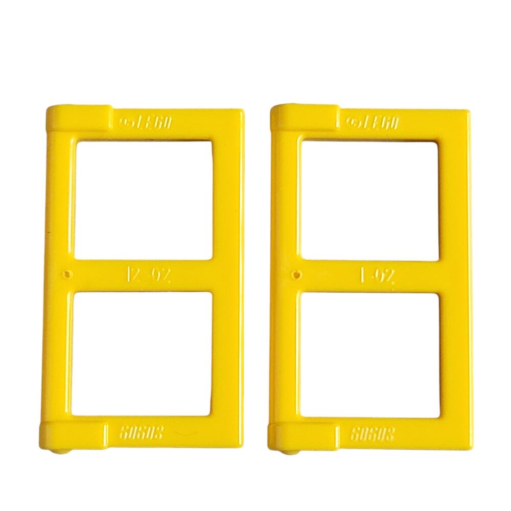 LEGO Window‎ Pane Yellow 1x2x3 Lot of 2 60608 Replacement Parts Pieces Bundle